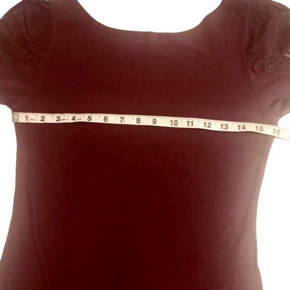 Mynk Womens Purple Boatneck Lace Cap Sleeved Top Size L - Picture 10 of 11